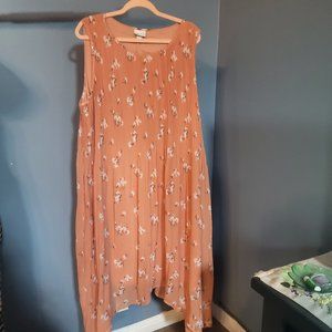 Floral Peach Sleeveless Dress from Ava & Viv